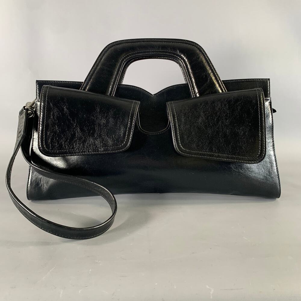 JEFFREY CAMPBELL Black Leather Shoulder Bag Handbag